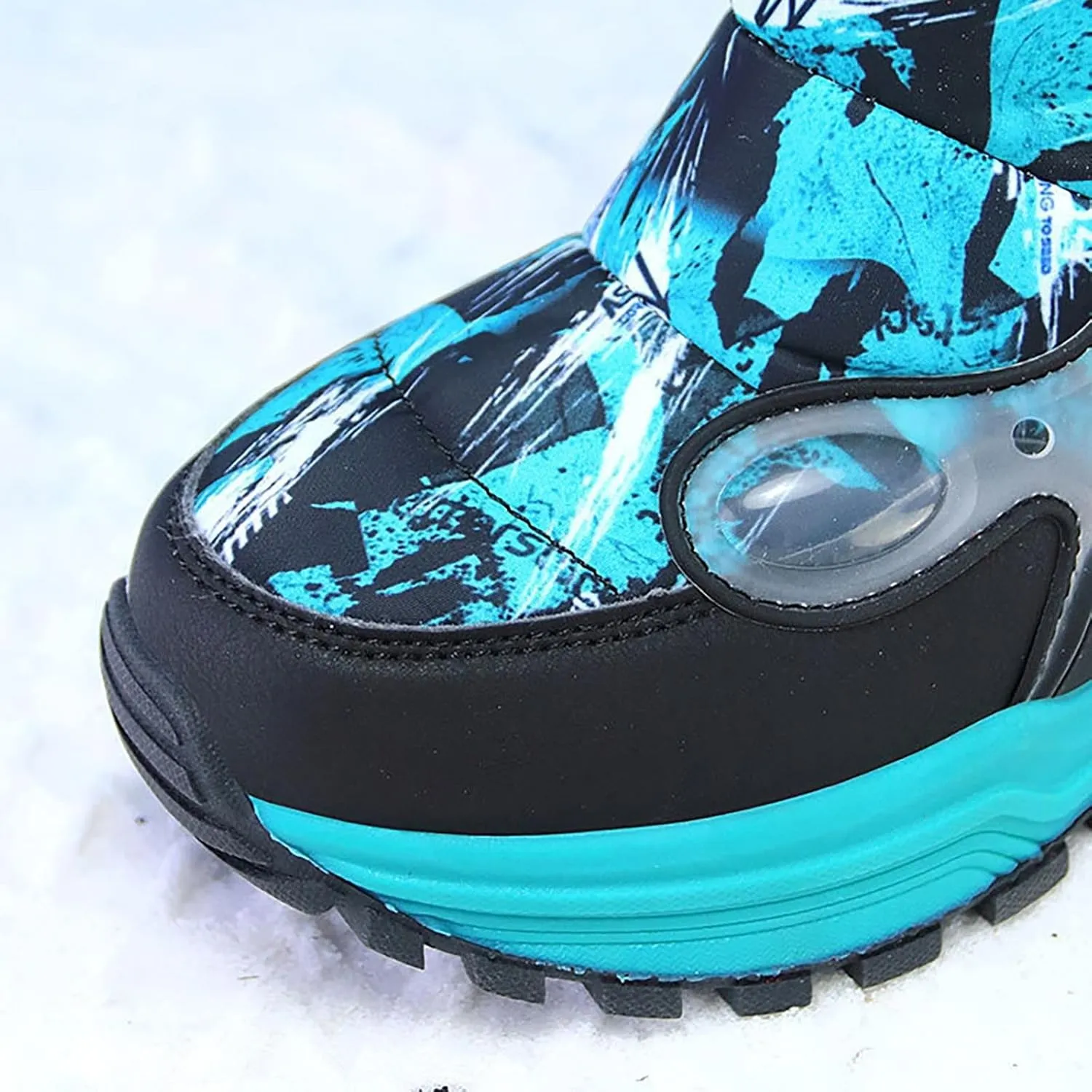Boys Snow Shoes Outdoor Warm Comfortable Non Slip Mid Calf Padded Small Big Kids Winter Shoes Girl's Riding Boots