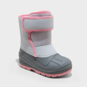 Cat & Jack Toddler Girls' Lenny Winter Boots AEX55 Gray / Pink 9T