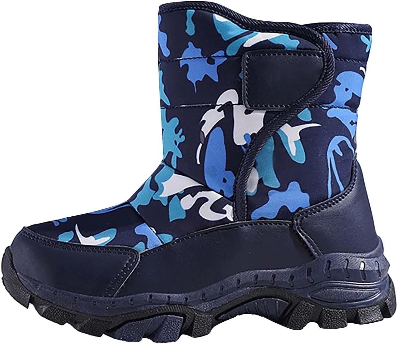 Girls Boys Snow Boots Outdoor Warm Anti Slip Mid Calf Slip On Boots Children's Winter Shoes Rain Boots Toddler Girl