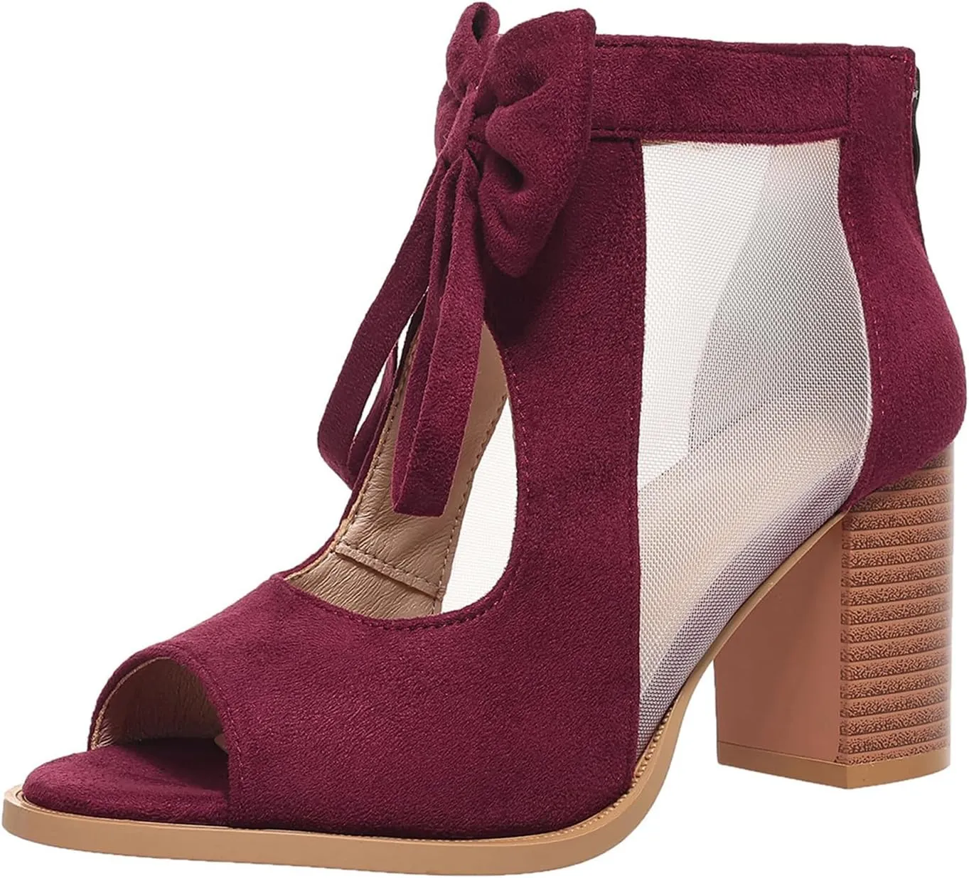 Ladmiple Chunky Heels For Women Dressy Sandals Open Toe Ankle Strap Comfortable Party Dress Wedding Pumps Shoes Block Heels
