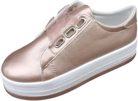 Lausiuoe Shoes for Women Dressy Comfortable Leather Shoes Low Cut Slip On Sneaker Casual Walking Classic Fashion Flat Loafers