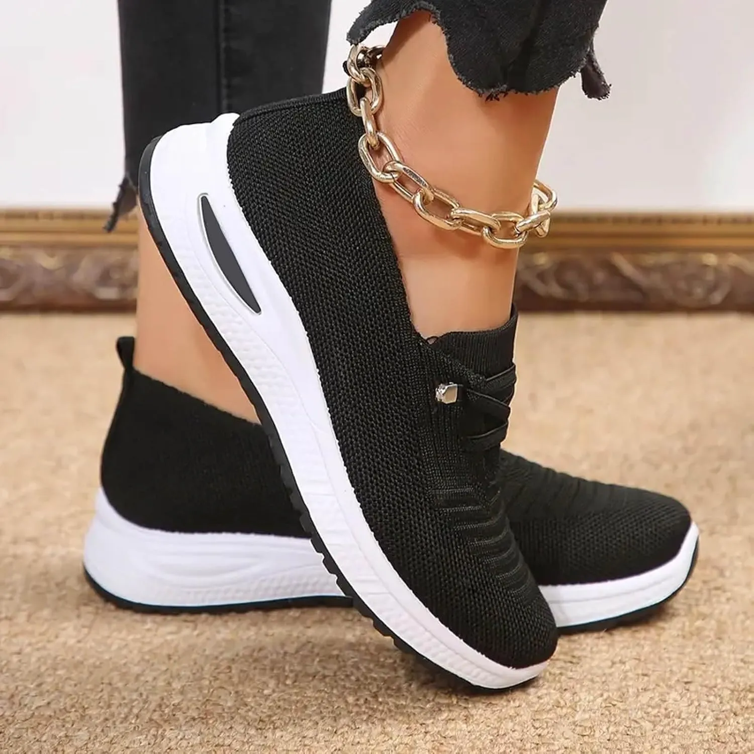 Lightweight Shoes for Women Casual Loafers Slip On Shoe Breathable Comfortable Walking Shoes for Women