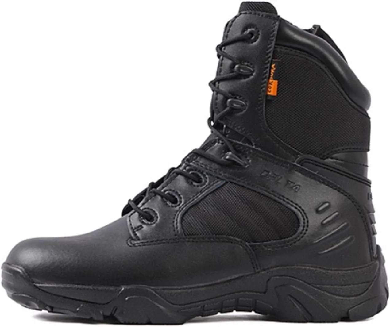 Men's Lace-Up&Side Zipper Mid Calf Combat Boots MilitaryTactical Boots Desert Boots Hiking Boots