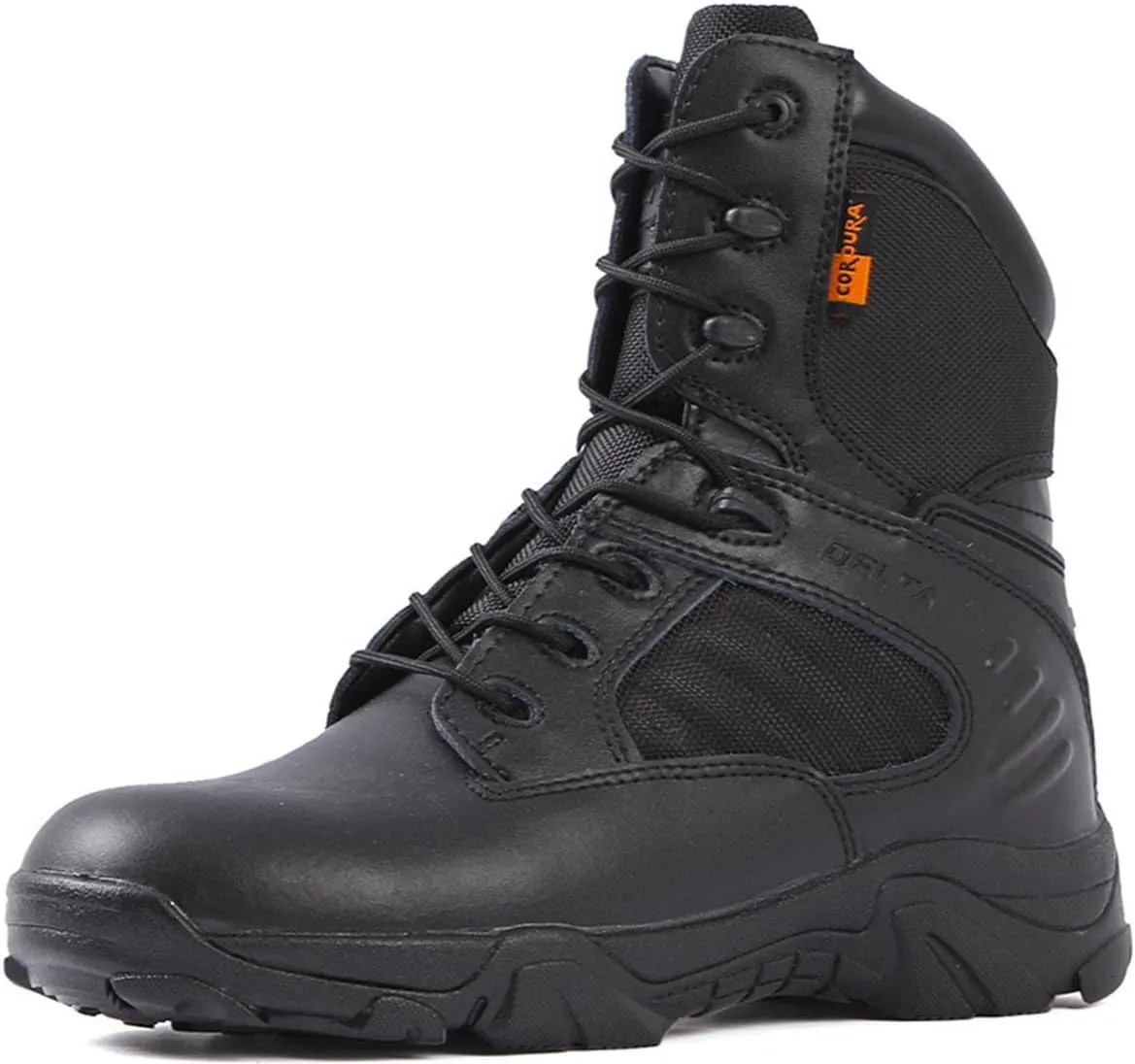 Men's Lace-Up&Side Zipper Mid Calf Combat Boots MilitaryTactical Boots Desert Boots Hiking Boots