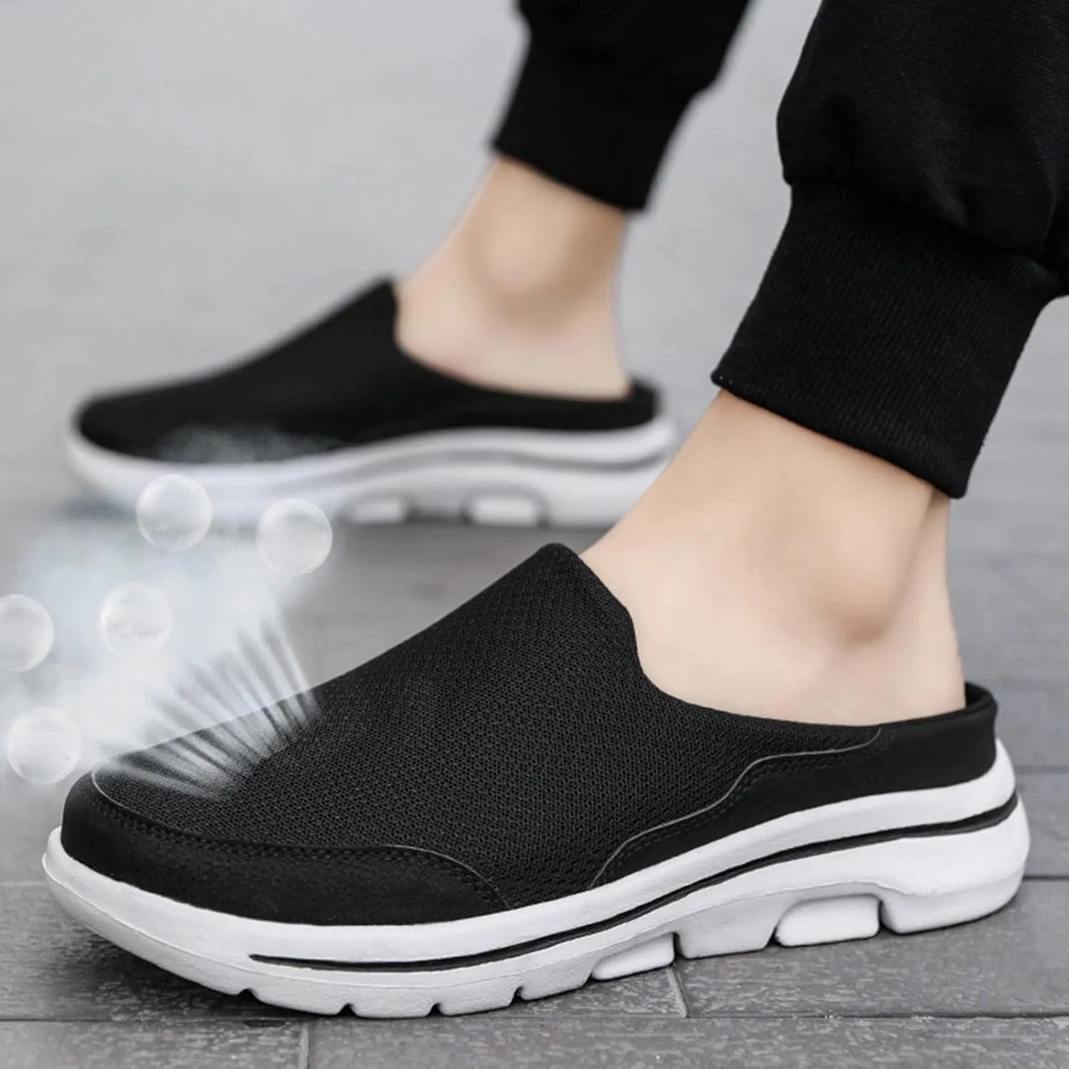 Men's Non Slip Barefoot Minimalist Shoes Lightweight Sport Gym Jogging Walking Sneaker Convenient Slip on Shoes