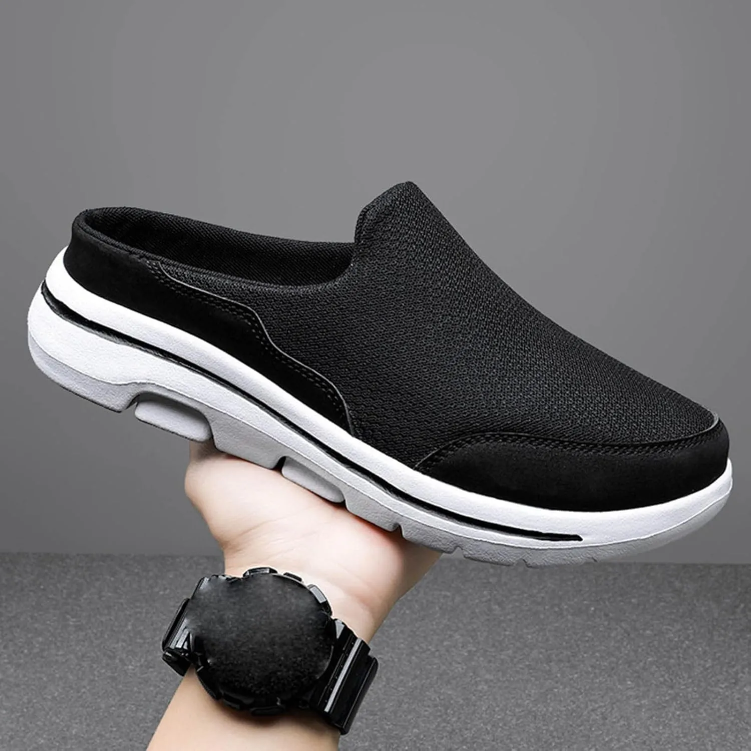 Men's Non Slip Barefoot Minimalist Shoes Lightweight Sport Gym Jogging Walking Sneaker Convenient Slip on Shoes