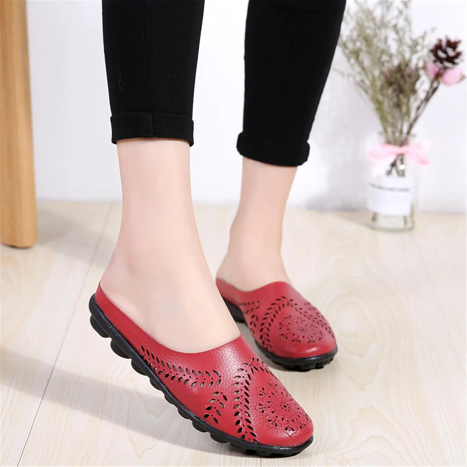 Mens Shoes Slip On Womens Slip On Sneakers Wide Width Loafers for Women Wide Comfy Soft Cover Heel Christmas Tennis Shoes for Women Wide Toe Box Trendy Casual