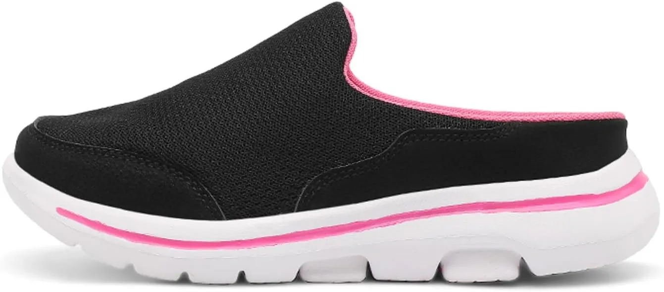 Orthopedic Sneakers for Women with Arch Support Slip on Walking Shoes Comfort Lightweight Breathable Mesh Sock Shoe Women Wide Width Comfortable Slip on Sneakers Half Flip Flops