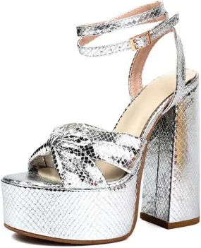 Platform Heels for Women Ankle Strap Chunky High Heel Sandals