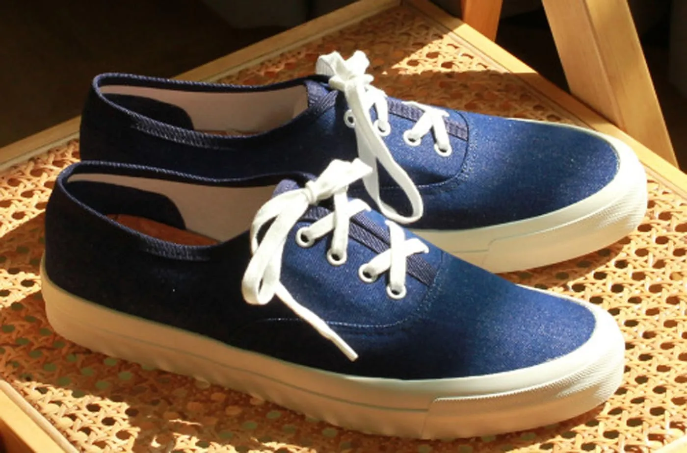 Santimon Men's Classic Canvas Low-Top Sneakers, Blue Dress Casual Shoes, Comfortable Fashion Sneakers for Men