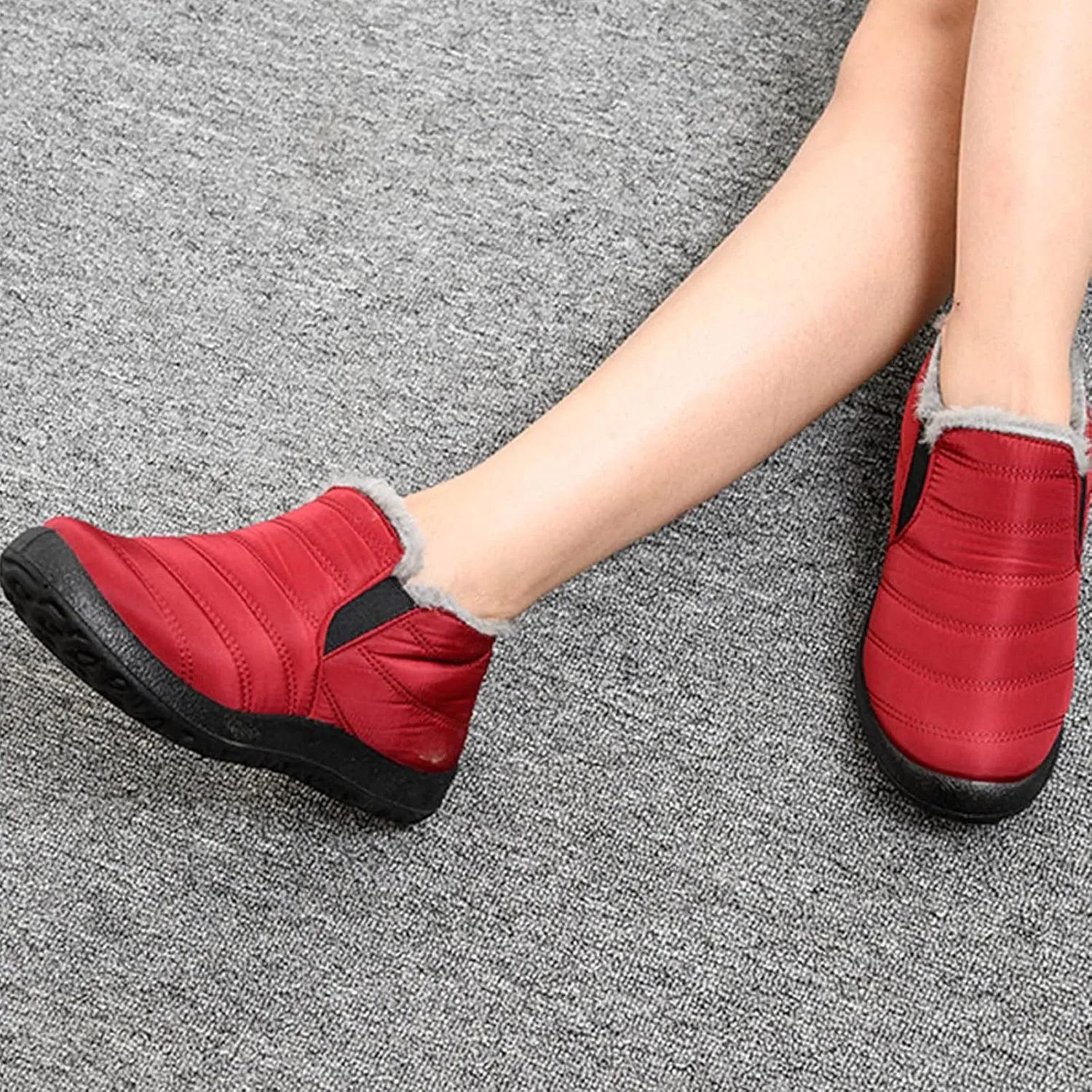Snow Boots for Teen Girls Waterproof Winter Boots Insulated Warm Boots Fur Lined Short Ankle Booties Work Boots for Men