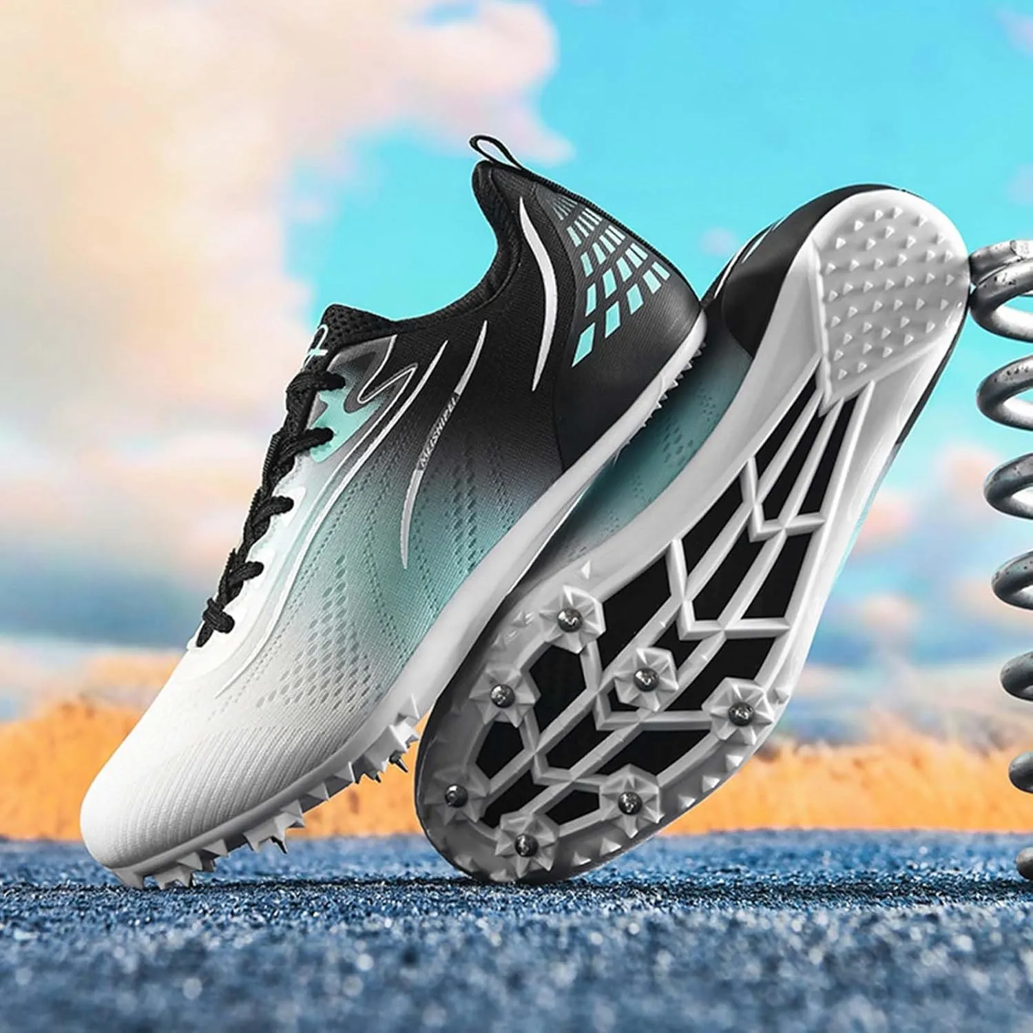 Spikes Track & Field Shoes for Mens Breathable Racing Jumping Sprint Sneakers Kids Boys Girls Youth Running Training Shoes