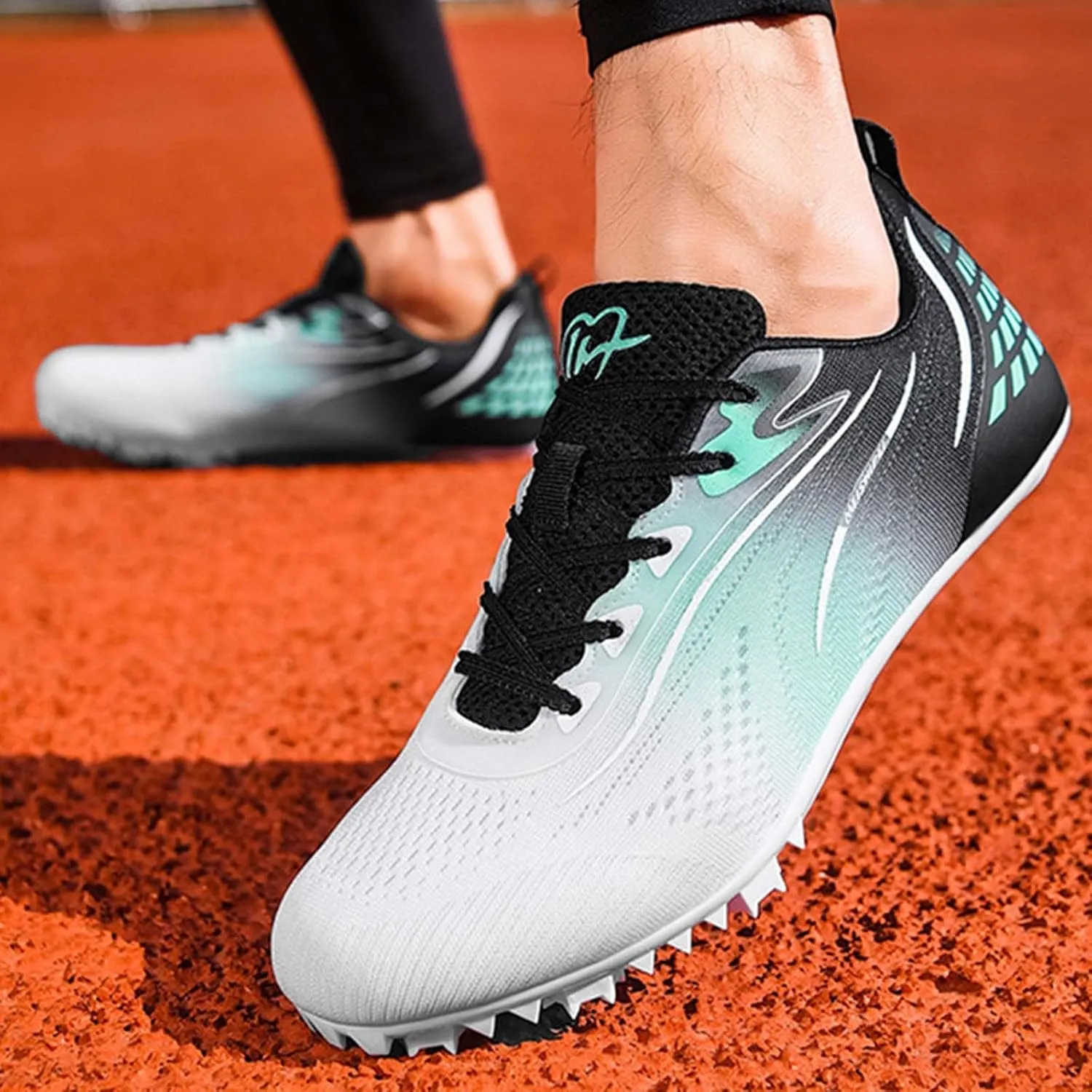 Spikes Track & Field Shoes for Mens Breathable Racing Jumping Sprint Sneakers Kids Boys Girls Youth Running Training Shoes