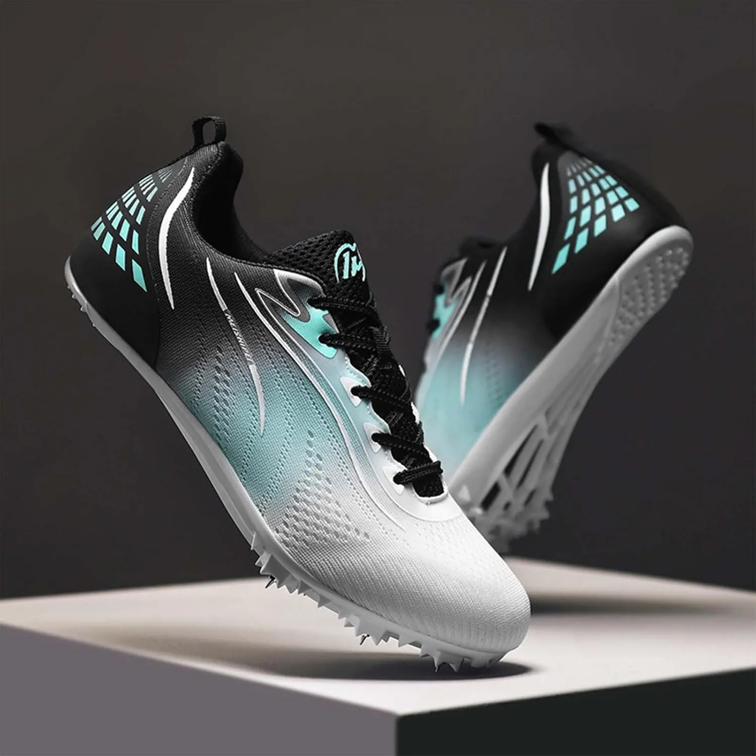 Spikes Track & Field Shoes for Mens Breathable Racing Jumping Sprint Sneakers Kids Boys Girls Youth Running Training Shoes