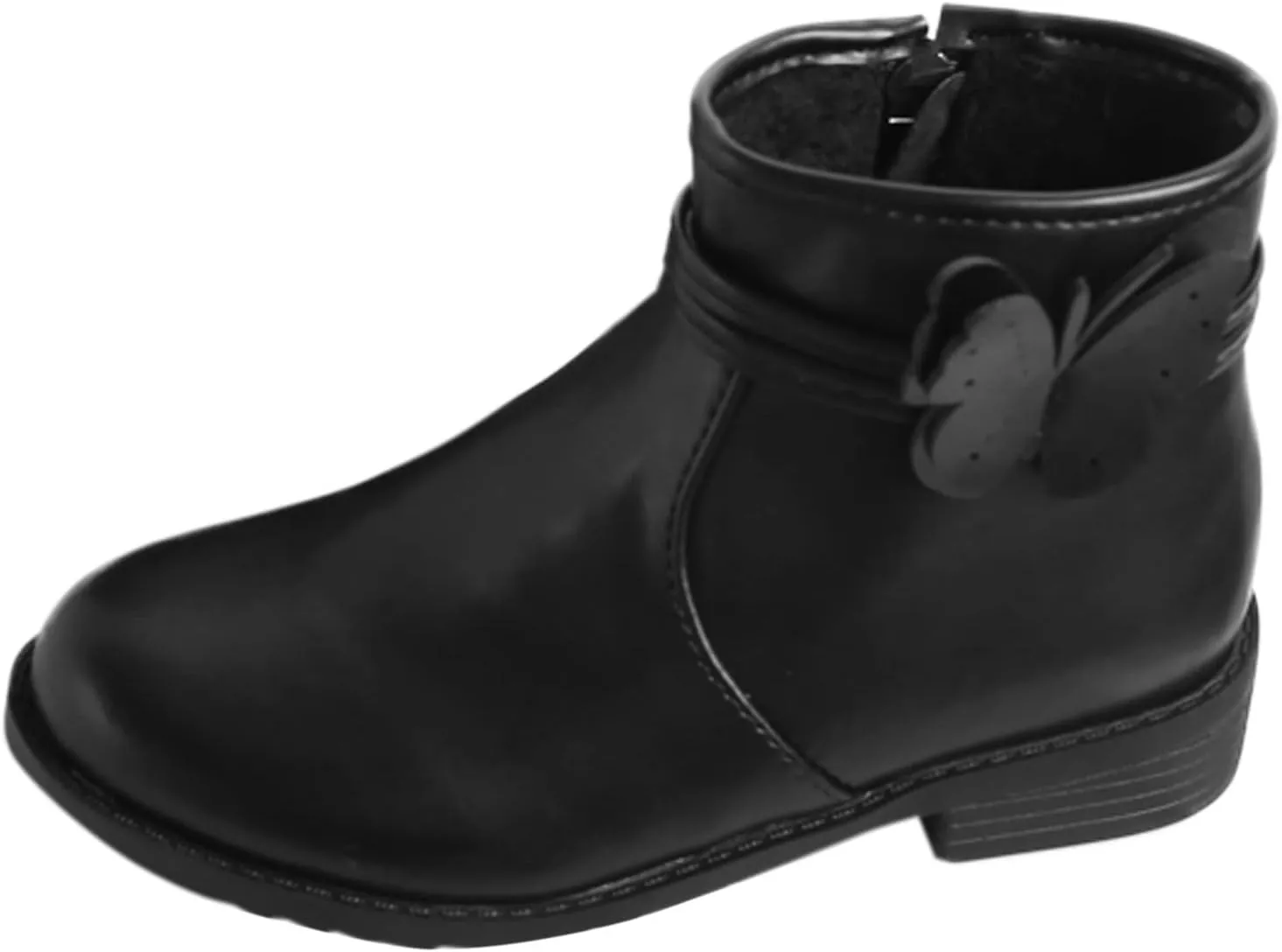 Toddlers Boots Girls Butterfly Zip Side Boots Western Boots Kids Ankle Boots Girls Infant First Walking Warm Shoes
