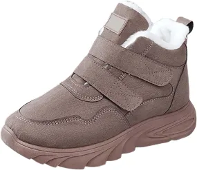 Women Snow Ankle Boots Mid Calf Boots for Women Plush Lined Walking Shoes Non Slip Runing Shoes Winter Boots