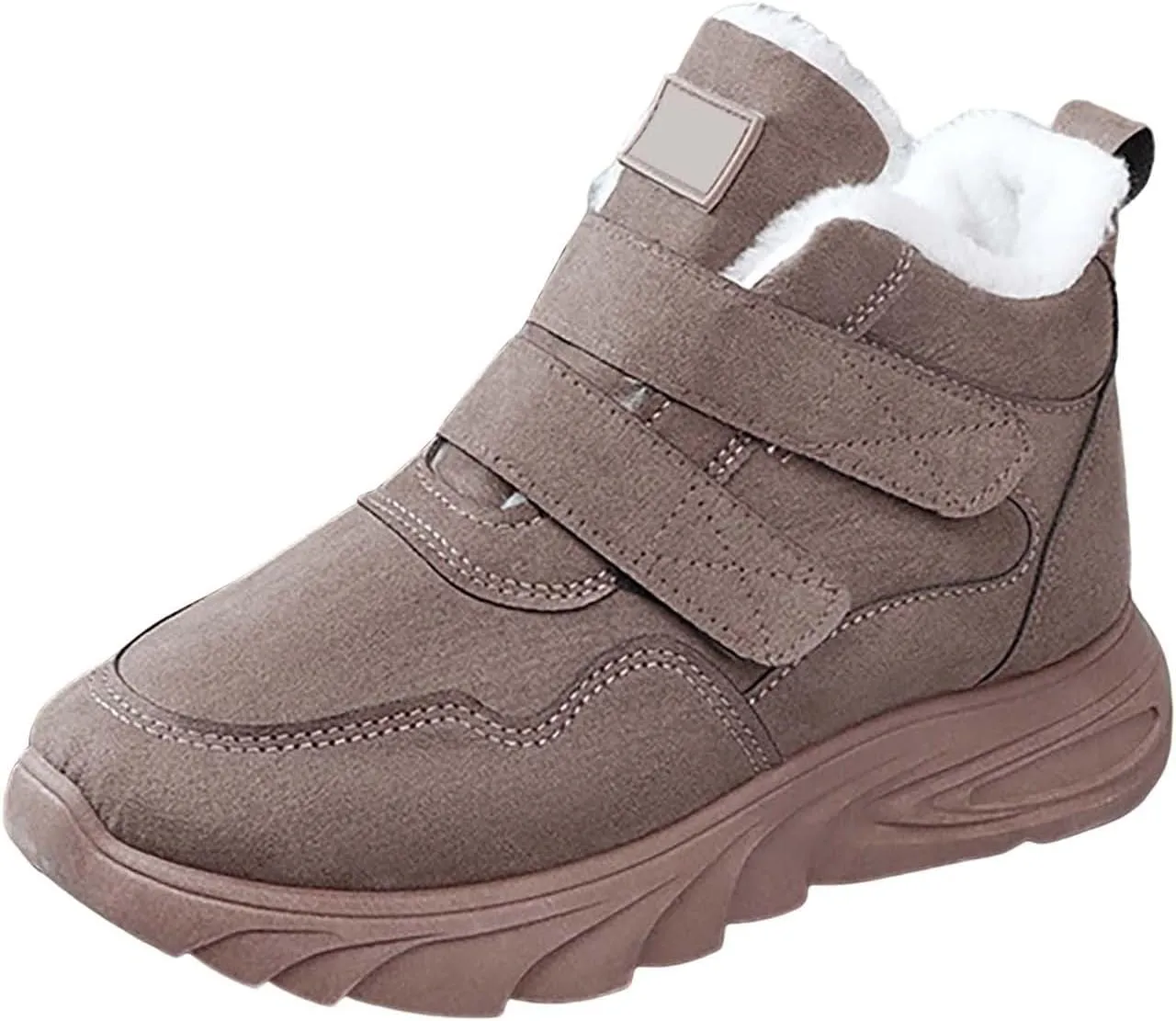 Women Snow Ankle Boots Mid Calf Boots for Women Plush Lined Walking Shoes Non Slip Runing Shoes Winter Boots