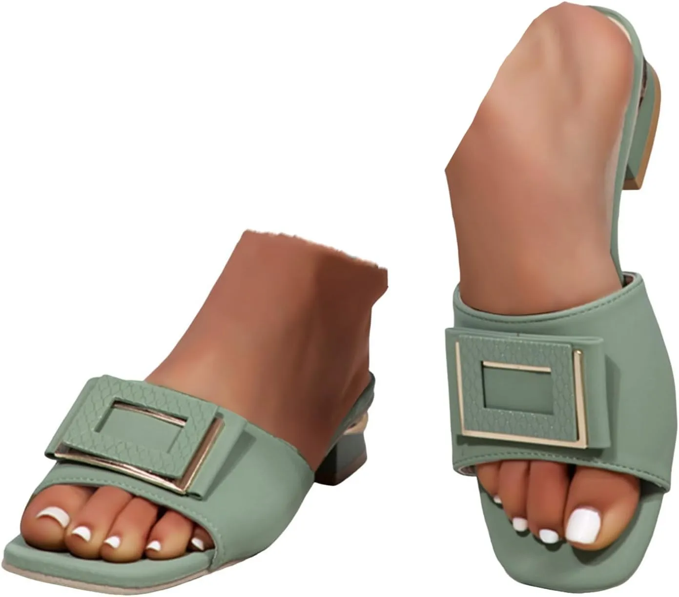 Women's Boho Casual Flat Sandals 2025 Comfortable Fashion Beach Open Toe Summer Slip On Daily Shoes Dress Block Heel Dress Sandals for Outdoor Wedding