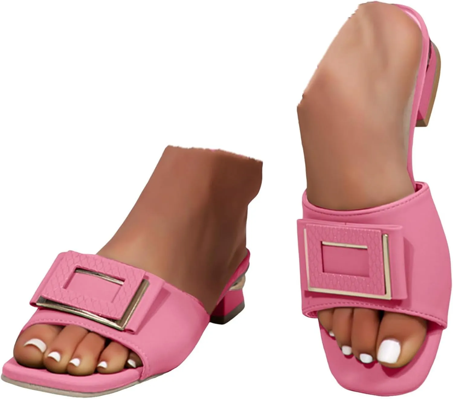 Women's Boho Casual Flat Sandals 2025 Comfortable Fashion Beach Open Toe Summer Slip On Daily Shoes Dress Block Heel Dress Sandals for Outdoor Wedding