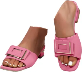 Women's Boho Casual Flat Sandals 2025 Comfortable Fashion Beach Open Toe Summer Slip On Daily Shoes Dress Block Heel Dress Sandals for Outdoor Wedding