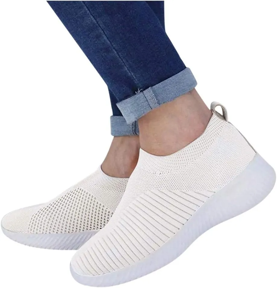 Women's Slip-on Shoes Wide Width Sneakers Hands Free Womens Tennis Shoes Cute Casual Tennis Shoes White Sneakers Slip On Tennis Shoe Loafers Dress Shoe