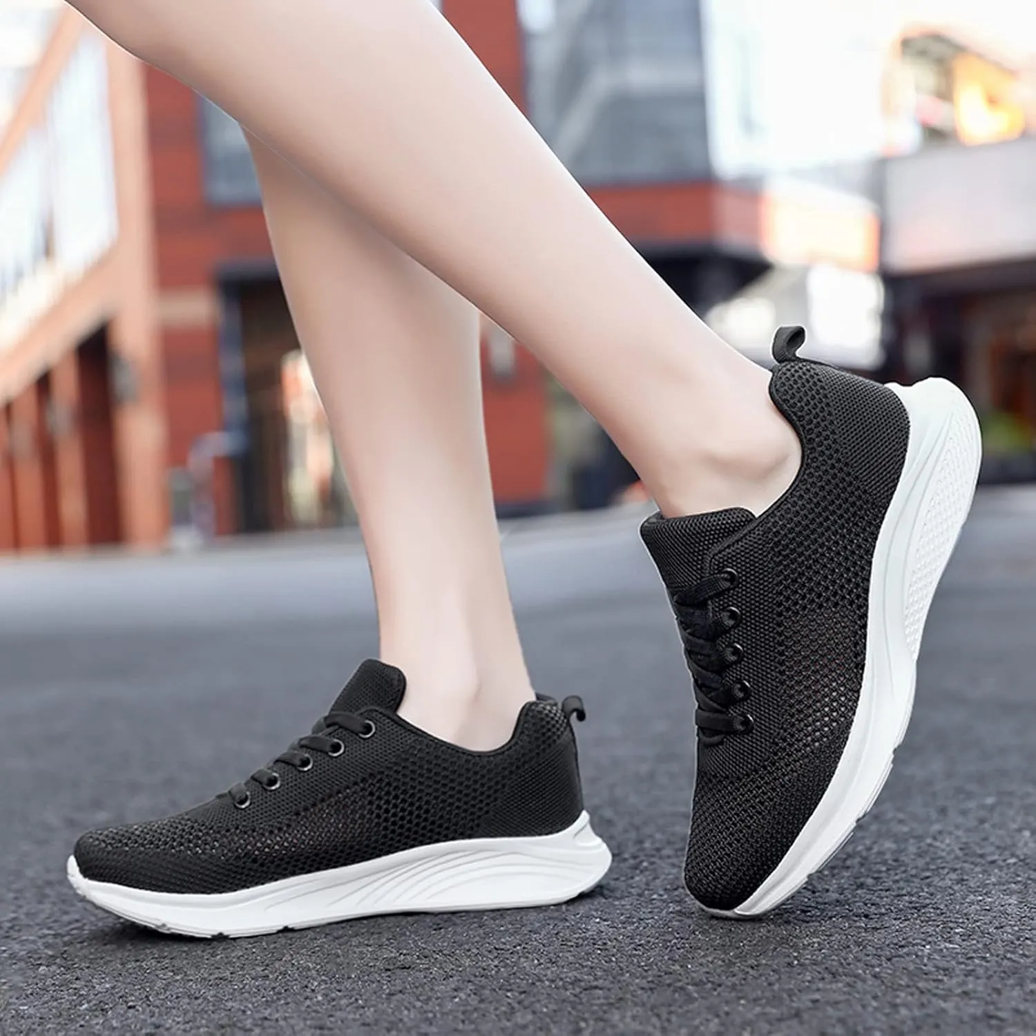 Womens Sneakers Slip On Walking Shoes Lightweight Workout Shoes Non Slip Running Shoes Mesh Breathable Sport Trainer